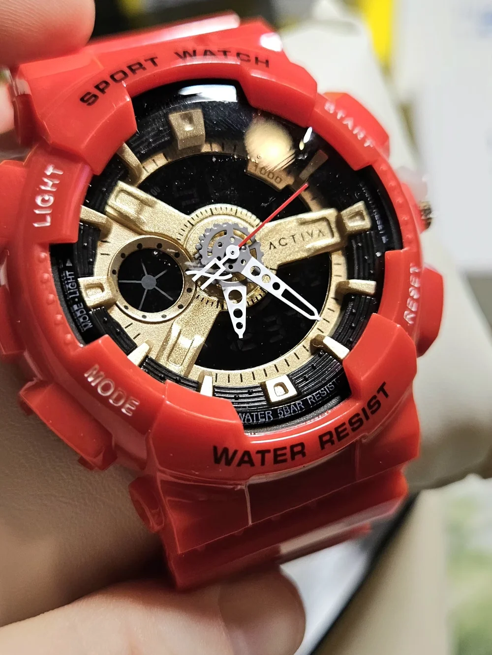Activa Pixel X Invicta Digital Men's Sport Watch Red Gold 50mm